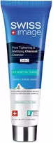 Swiss Image Essential Care Pore Tightening & Mattifying Charcoal Valiklis 3in1 daugiafunkcė priemonė mišriai ir riebiai veido odai, 100 ml