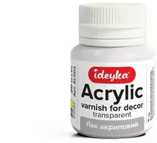 Art Active *****Blizgus akrilinis lakas d/deco, skaidrus 20 ml 56028