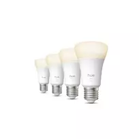 Philips Hue W 810 A60 4P EU | E27 | Warm to cool baltas light | Bluetooth, Zigbee
