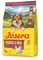 Šunų maistas - JOSERA Mini Senior vištiena ir ryžiai 3kg, be glitimo, 24% baltymų