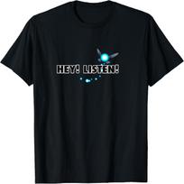 The Legend of Zelda Navi Hey Listen Blue Trail Center Logo T-Shirt S juoda