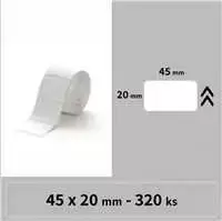 Niimbot etiketės R 45x20mm 320vnt Baltos B21, B21S, B3, B1S