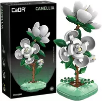 CaDA Floral Art Camellia gėlė vazone 301 el C59029 statybiniai blokeliai