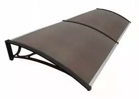 Stogelis virš durų Metal-gum, 200x115 cm, juodas/rudas
