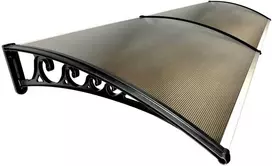 Stogelis virš durų Metal-gum, 240x100 cm, rudas/juoda