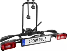 EUFAB dviračių laikiklis automobiliui ant kablio, aliuminis, 2 dviračiams, 50 kg, Crow Plus