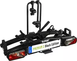 EUFAB dviračių laikiklis Premium II Juodas Edition, 2 dviračiams, sulankstomas, 60 kg, juodas