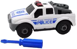 Žaislinė policijos mašina-konstruktorius - Mėlyna