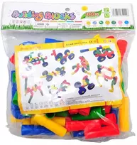 Plastikinių vamzdelių konstruktorius, 87 dalių