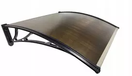 Stogelis virš durų Metal-gum, 120x80 cm, juodas/rudas
