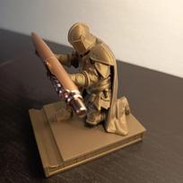 3D Printing Halloween Pen Knight Medieval Knight Pen Holder Pen Holder Mobile Phone Holder Ornament Pen Holder bronza
