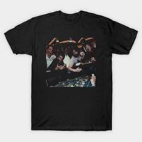 Men Black Print T-shirt The Hangover No-Cut Transfer Paper Print Cotton Tshirt M juoda