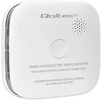 Qoltec Bezprzewodowy czujnik dymu su baterią | alarm 85db | led