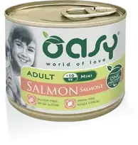 Šunų maistas - Oasy One Protein Adult Small/Mini lašiša 200g