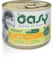 Šunų maistas - Oasy One Protein Adult Small/Mini Pork Wet Food 200g