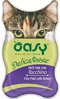 Kačių maistas - Oasy Delicatesse Fine Paté su kalakutiena 85g be glitimo
