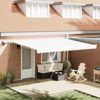 Ištraukiama markizė Balta 450 × 350 cm Audinys ir plienas
