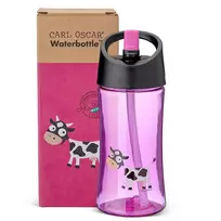 Vaikiška tritano gertuvė su šiaudeliu 350ml „KARVUTĖ“ – BPA free