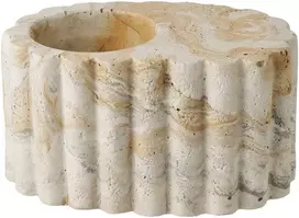House Nordic Arbatinės žvakutės laikiklis, 10.5x6 cm, ruda, smėlio, cementas