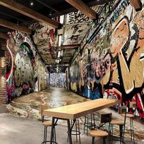 3D Gatvės Grafiti Tapetai Restoranas Baras KTV Fono Sienos Freska Kūrybingi Sienų Popierius Namų Dekoras 200 cm(W) x 140 cm(H)