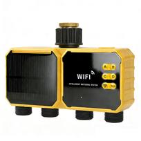 Saulės energijos išmanusis laistymo valdiklis su WiFi laikmačiu, automatinė laistymo sistema sodui ir veja su lietaus jutikliu ir 4 automatinio laistymo zonomis.