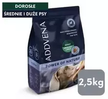 Šunų maistas - ADDVENA Power of Nature Suaugusiųjų Vidutinio/Didelio Kiekio Aviena 2.5kg