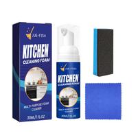 Heavy Duty Kitchen Heavy Oil Foam Cleaner Stove Range Hood Stain Remover Deep Degrease Grease Prone Kitchen Appliances Tools 1 set