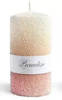Mondex PARADISE žvakė, mažas cilindras, 7x7x10cm, parafinas, persikas