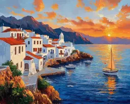 Beldizart Deimantinės mozaikos rinkinys su porėmiu "Graikija" 30x40 cm VA925