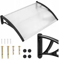 Stogelis virš durų Becke, 150x80 cm, juodas/skaidrus