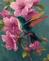 Beldizart Deimantinio tapybos rinkinys su porėmiu "Kolibris" 30x40 cm VA912