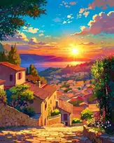 Beldizart Deimantinio tapybos rinkinys su porėmiu "Virš jūros" 30x40 cm VA914