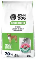 JOHN DOG Good Form Small breeds Pork with jautiena – sausas Maistas šunims – 3kg