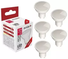 Avide LED lemputė 7W GU10 3000K 5vnt