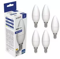 Avide LED lemputė 6.5W B35 E14 6400K 5vnt
