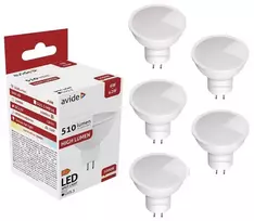 Avide LED lemputė 6W GU5.3 12V 3000K 5vnt