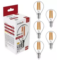 Avide LED lemputė 6.5W E14 3000K 5vnt