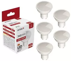 LED lemputė Avide 4W GU10 3000K 5vnt