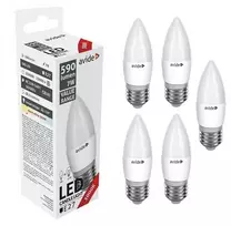 Avide LED lemputė 7W E27 3000K 5vnt