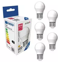 Avide LED lemputė 6.5W G45 E27 6400K 5vnt