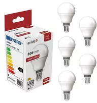Avide LED lemputė 6.5W E14 3000K 806lm 5vnt