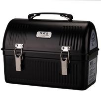 Lunch Box 9.4L Vintage Metal Lunchbox with Handle and Latch Retro Metal Containers Stores Food Drinks Water Bottle juoda