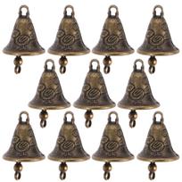 11 vnt. bronziniai varpeliai Raganų papuošalai Kabantis varpelis Metalinis varpelis Feng Shui Metalinis vėjo varpelis Laimės skambantis varpelis 2.5x2x2cm black