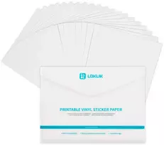 LOKLiK matinis spausdinamas vinilo lipdukų popierius – 20vnt