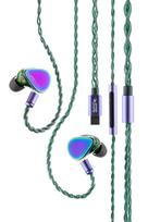 Moondrop Rays Gaming with Volume HiFi Sound to Extension Cable Included Microphone 1DD Planar Magnetic Hybrid Compatible with Nintendo Switch PUBG PC žalia