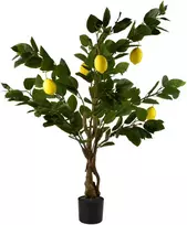 Mondex Since 1986 VIRIDIS dirbtinė gėlė, citrinų spalvos, 130 cm vazoninis medelis