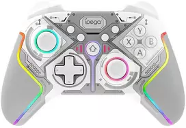 „iPega 9666BH“ „Bluetooth“ RGB žaidimų pultas, skirtas „Android“ / „iOS“ / „PS3“ / „PS4“ / „PC“ / „N-Switch“ Baltas
