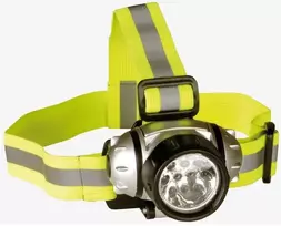 Galvos žibintas su 10 LED, sidabrinis/juodas, 4002626, Heitech