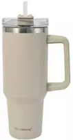 Puodelis Termosinis puodelis su šiaudeliu, smėlio spalvos, 1100 ml, nerūdijančio plieno, klausberg, kb-7944