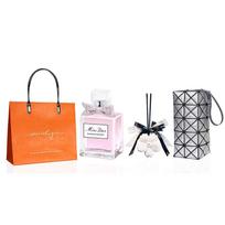 DIOR Perfume Miss Flower Light Fragrance 5ml + White Peach Aromatherapy + Glacier Silver Cosmetic Bag Privilege sidabras